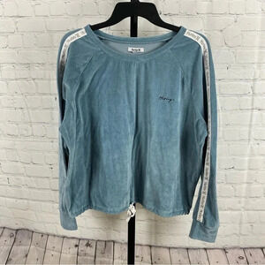 Hurley Blue Velour Sweatshirt Size Large